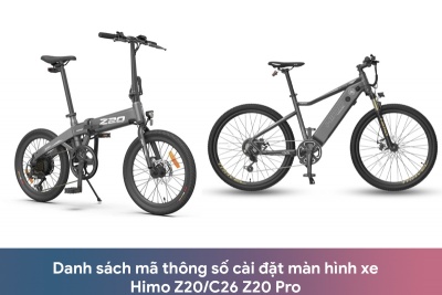 Danh sách mã thông số cài đặt màn hình xe Himo Z20/C26 Z20 Pro