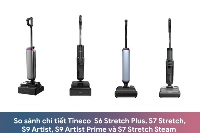 SO SÁNH CHI TIẾT 4 MẪU MÁY HÚT BỤI LAU SÀN TINECO BÁN CHẠY VÀ GIÁ TỐT