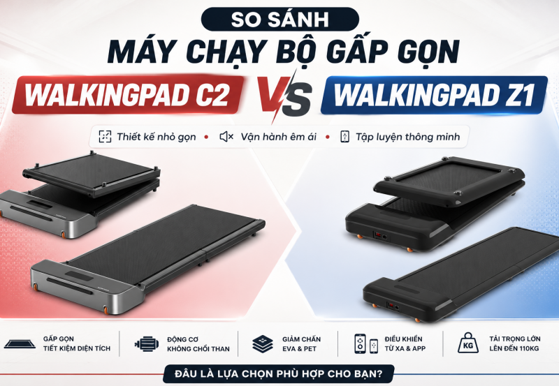 So Sánh Máy Chạy Bộ Gấp Gọn WalkingPad C2 Và WalkingPad Z1