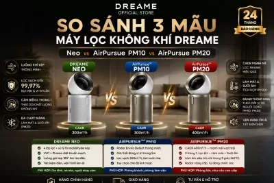 So Sánh 3 Mẫu Máy Lọc Không Khí Dreame Neo, AirPursue PM10 Và AirPursue PM20: Đâu Là Lựa Chọn Phù Hợp Nhất?