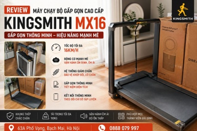 Review Máy Chạy Bộ Gấp Gọn Cao Cấp KingSmith MX16