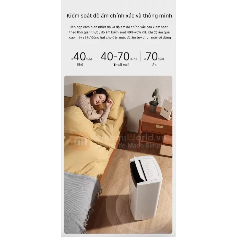Máy Hút Ẩm Kèm Lọc Không Khí New Widetech NWT 24L