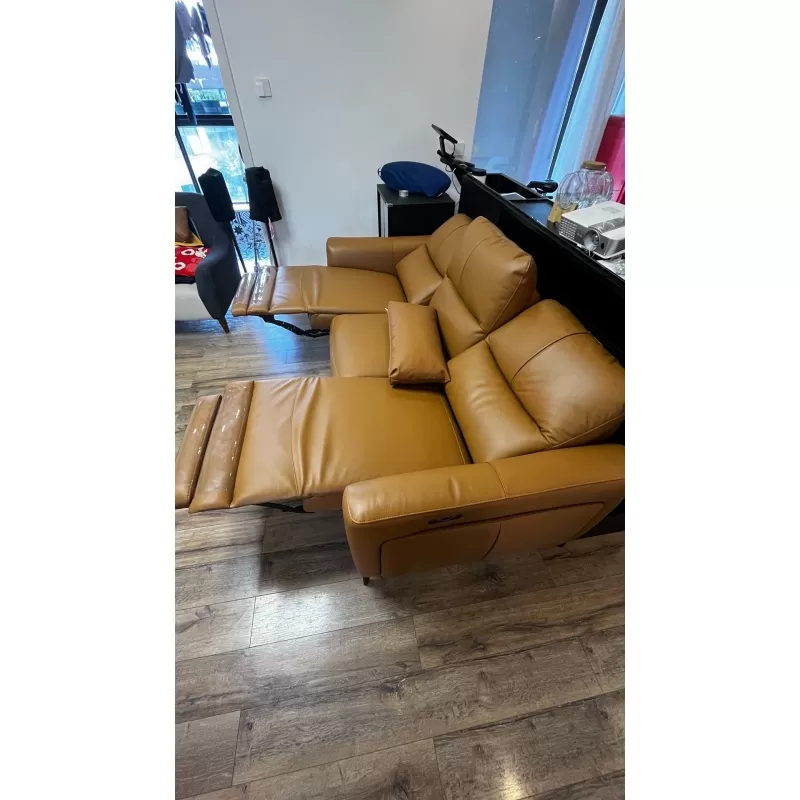 Ghế Sofa Điện 3 Chỗ 8H B9 Da Thật Của Ý