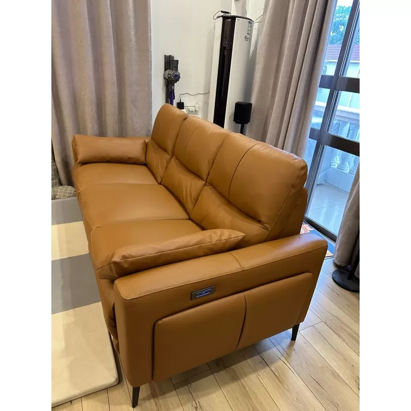 Ghế Sofa Điện 3 Chỗ 8H B9 Da Thật Của Ý