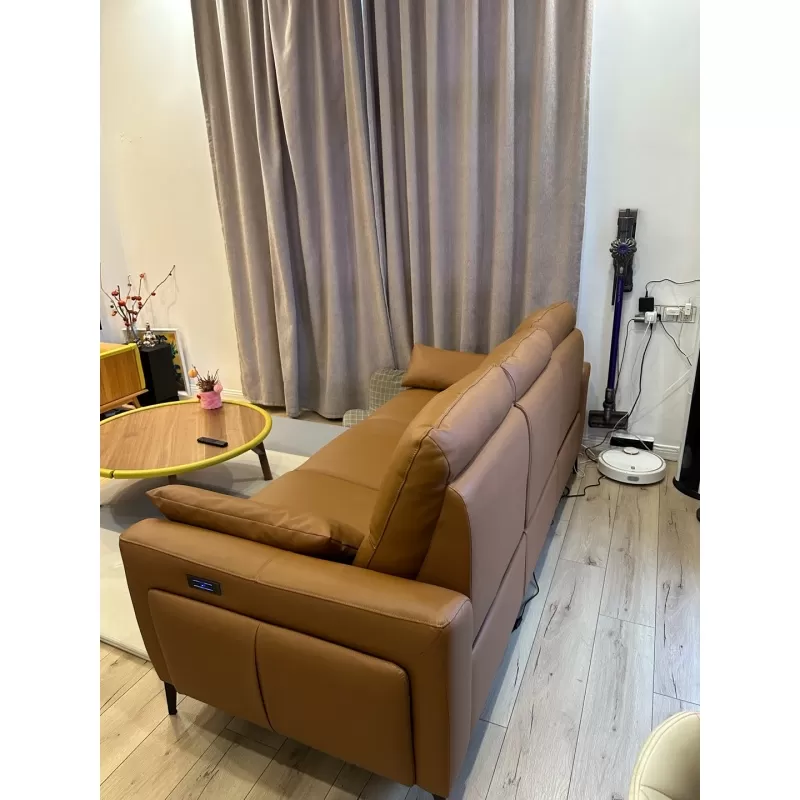 Ghế Sofa Điện 3 Chỗ 8H B9 Da Thật Của Ý