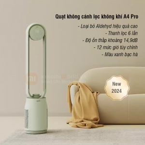 Quạt Không Cánh Keheal A4 Pro Model 2024 - Xanh Bạc Hà
