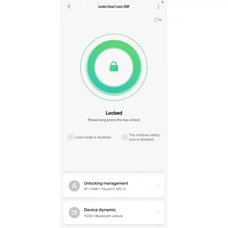 Khoá Cửa Thông Minh Xiaomi Lockin S50F Mở Khoá Khuôn Mặt 3D - Hàng Phân Phối Chính Hãng - Bản Quốc Tế
