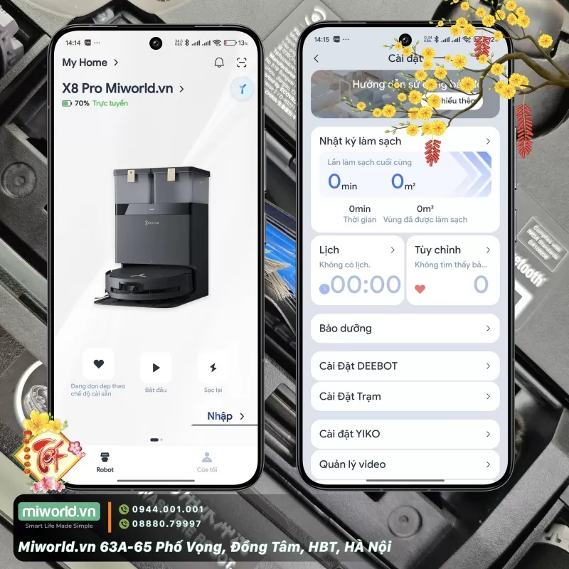 Robot Hút Bụi Lau Nhà Ecovacs Deebot X8 Pro Omni 2025