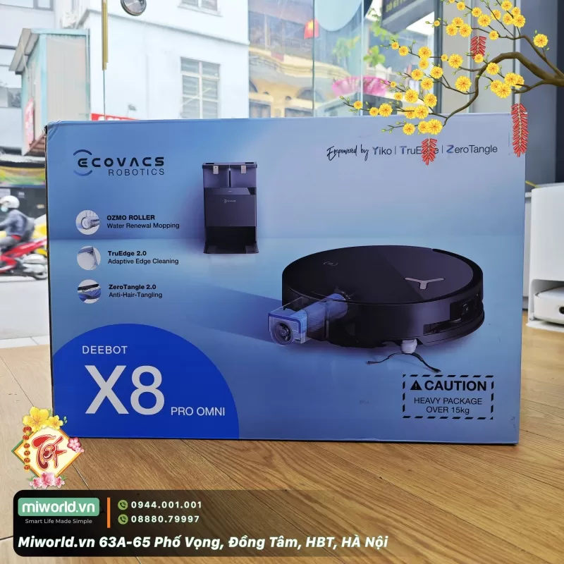 Robot Hút Bụi Lau Nhà Ecovacs Deebot X8 Pro Omni 2025