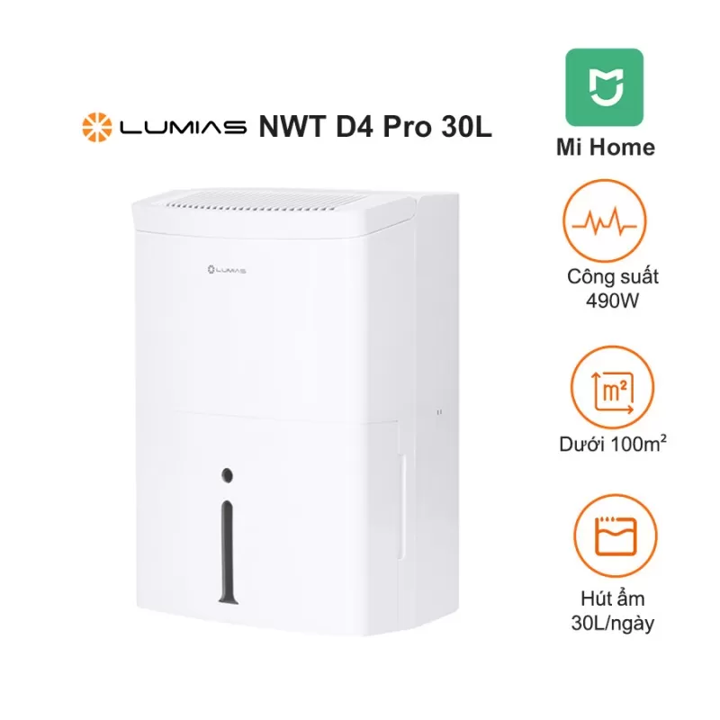 Máy Hút Ẩm Thông Minh Lumias NWT D4 Pro 30L - 100m² Hàng Chính Hãng
