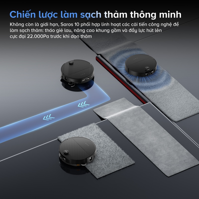 Robot Hút Bụi Lau Nhà Roborock Saros 10 – Bản Quốc Tế