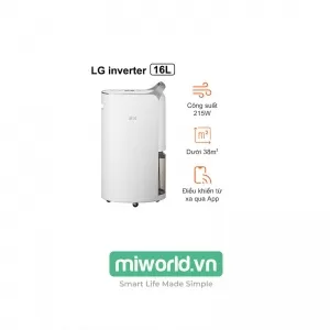 Máy Hút Ẩm LG Dual Inverter 16L Màu Trắng MD16GQSE0.ABAE – Hàng Chính Hãng