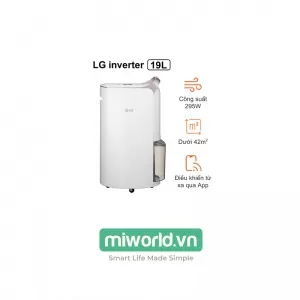 Máy Hút Ẩm LG Dual Inverter 19L Màu Trắng MD19GQGE0.ABAE – Hàng Chính Hãng