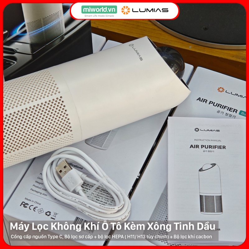 Máy Lọc Không Khí Cho Ô Tô Lumias Bulma Car - 5W, 2.5m²
