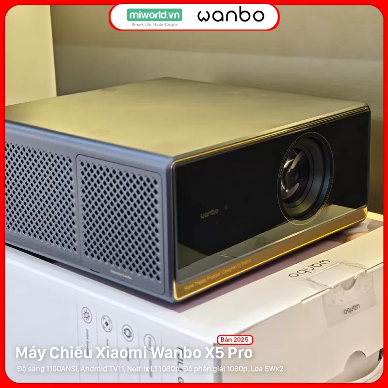 Máy Chiếu Xiaomi Wanbo X5 Pro Phiên Bản 2025 – Hàng Phân Phối Chính Hãng