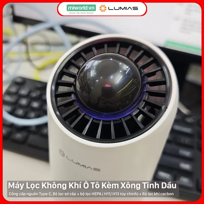 Máy Lọc Không Khí Cho Ô Tô Lumias Bulma Car - 5W, 2.5m²
