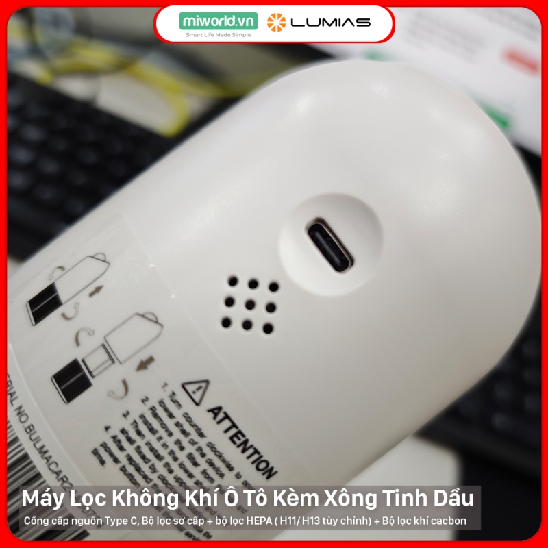 Máy Lọc Không Khí Cho Ô Tô Lumias Bulma Car - 5W, 2.5m²