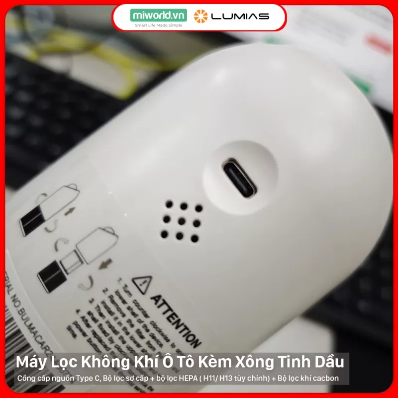 Máy Lọc Không Khí Cho Ô Tô Lumias Bulma Car - 5W, 2.5m²