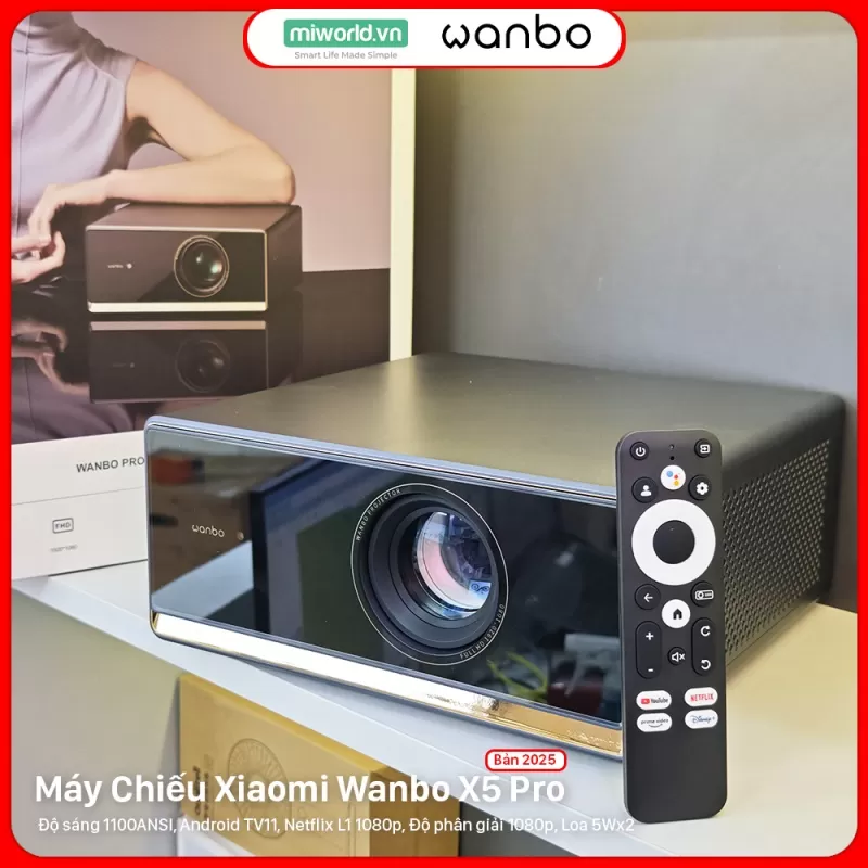 Máy Chiếu Xiaomi Wanbo X5 Pro Phiên Bản 2025 – Hàng Phân Phối Chính Hãng