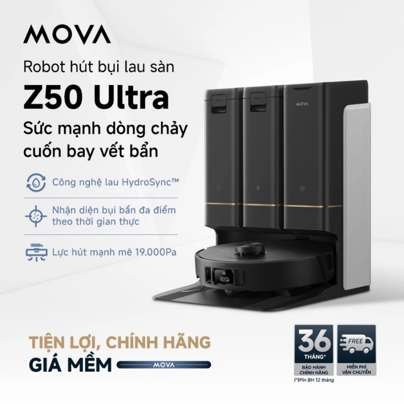 Robot Hút Bụi Lau Nhà Dreame MOVA Z50 Ultra - Model 2025