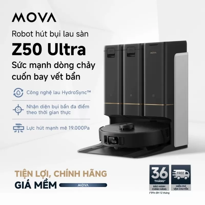 Robot Hút Bụi Lau Nhà Dreame MOVA Z50 Ultra
