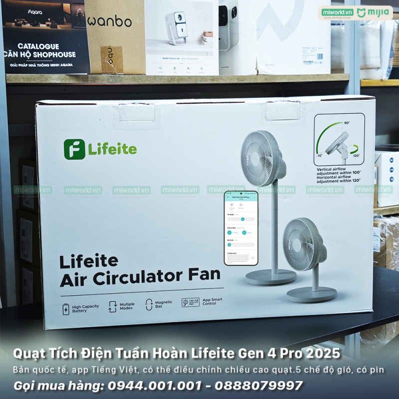 Quạt Tích Điện Tuần Hoàn Xiaomi Lifeite Gen 4 Pro 2025 – Phiên Bản Quốc Tế