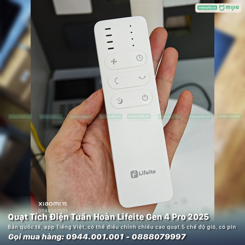 Quạt Tích Điện Tuần Hoàn Xiaomi Lifeite Gen 4 Pro 2025 – Phiên Bản Quốc Tế