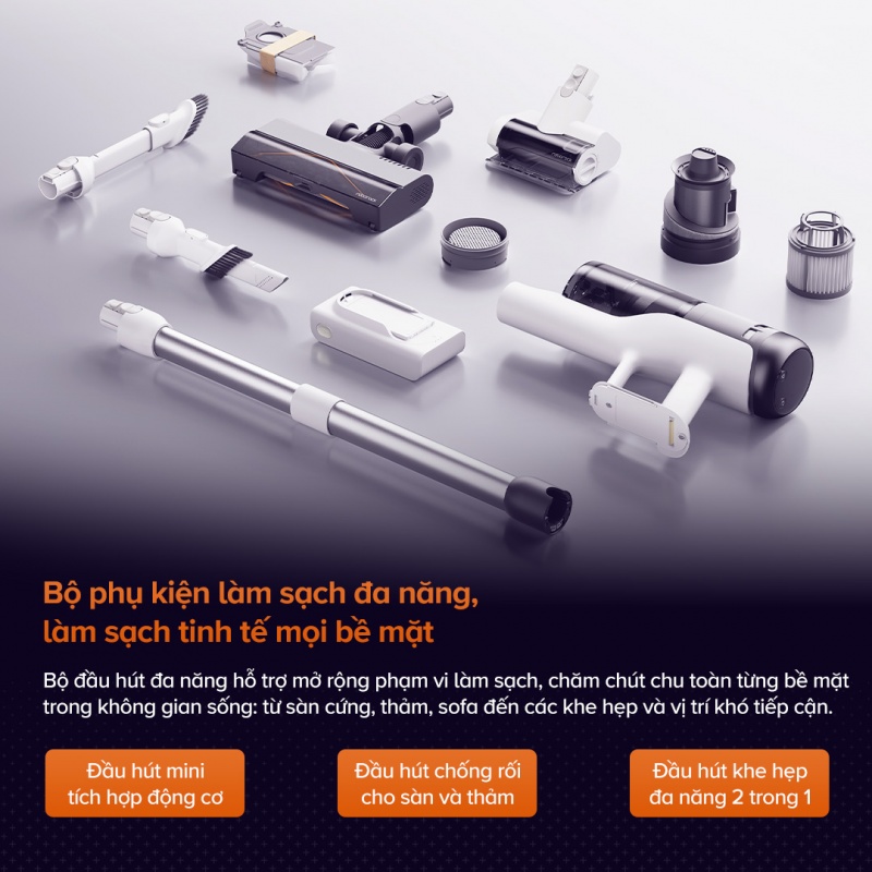 Máy Hút Bụi Không Dây Roborock H60 Hub Pro 170AW | Dock Sạc Đa Năng