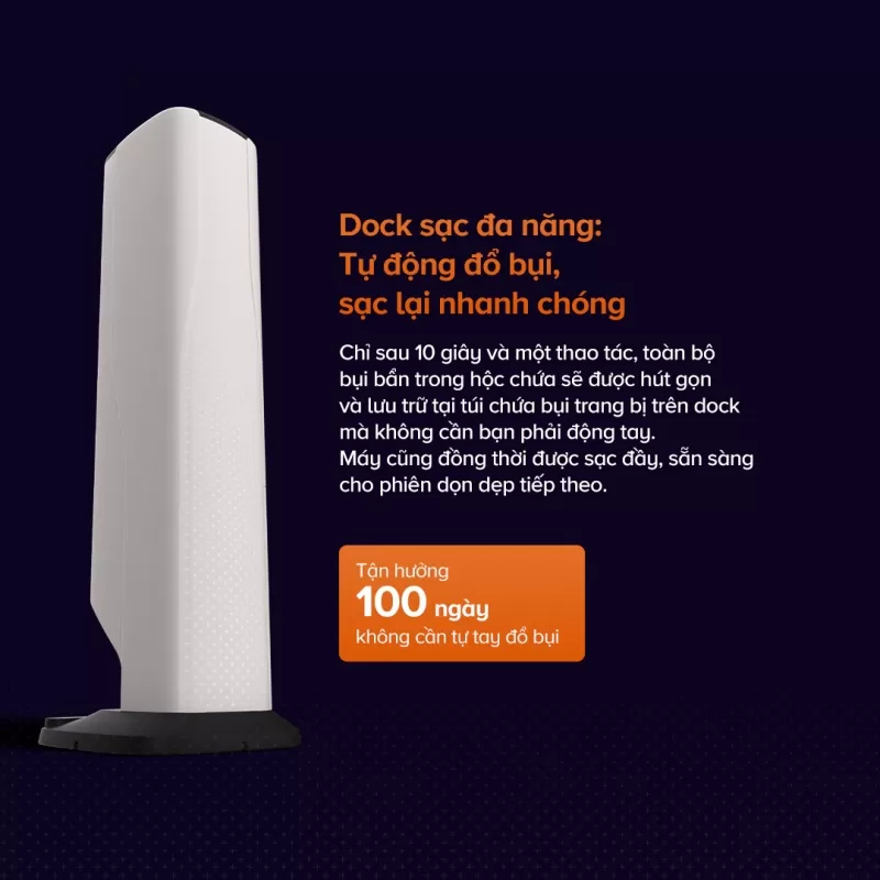 Máy Hút Bụi Không Dây Roborock H60 Hub Pro 170AW | Dock Sạc Đa Năng