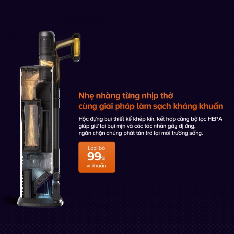 Máy Hút Bụi Không Dây Roborock H60 Hub Pro 170AW | Dock Sạc Đa Năng