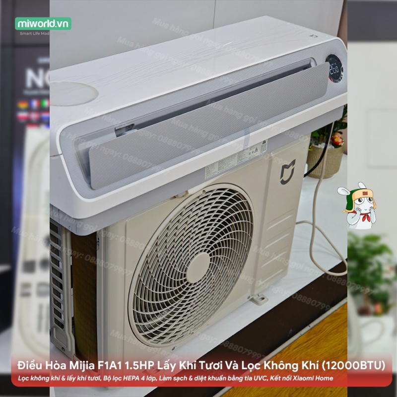 Điều Hòa Mijia Inverter KFR-35GW - F1A1 1.5HP Lấy Khí Tươi Và Lọc Không Khí (12000BTU)