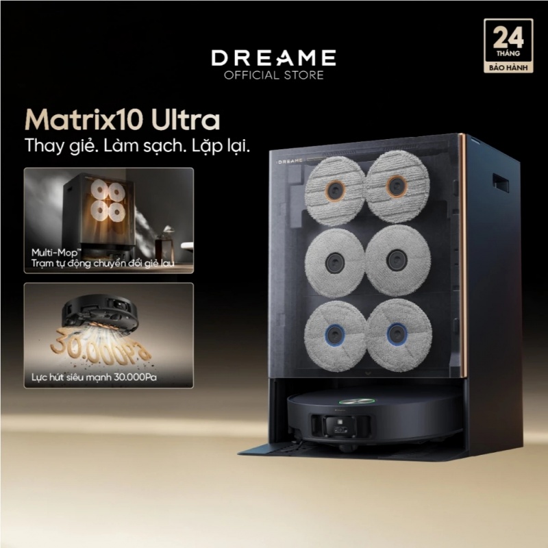 Robot Hút Bụi Lau Nhà Dreame Matrix 10 Ultra - Hàng Chính Hãng