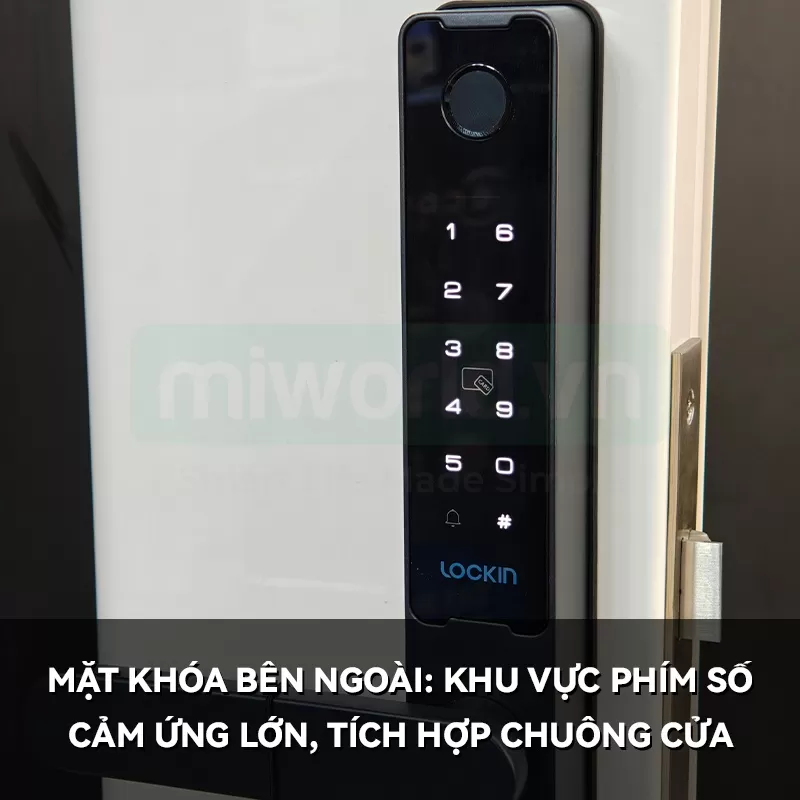Khóa Cửa Thông Minh Cho Cửa Nhôm Lockin OLA Slim Lock Pro