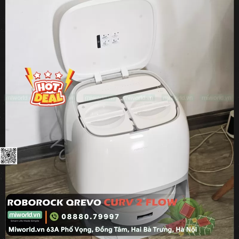 Robot Hút Bụi Lau Nhà Roborock QRevo Curv 2 Flow – Bản Quốc Tế