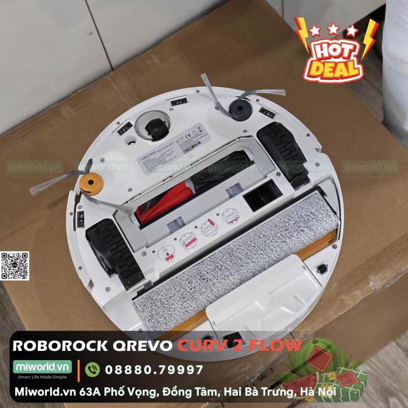 Robot Hút Bụi Lau Nhà Roborock QRevo Curv 2 Flow – Bản Quốc Tế