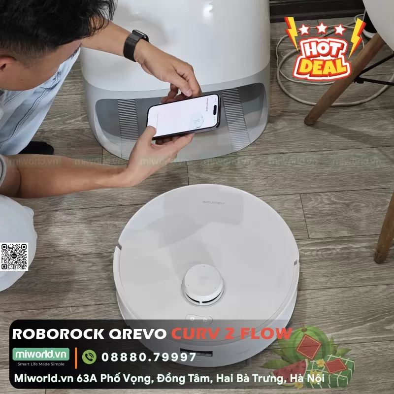 Robot Hút Bụi Lau Nhà Roborock QRevo Curv 2 Flow – Bản Quốc Tế