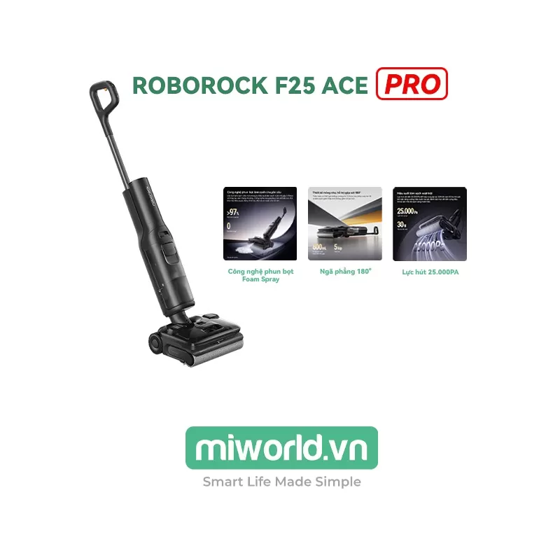 Máy Hút Bụi Lau Nhà Cầm Tay Roborock F25 ACE Pro – Bản Quốc Tế