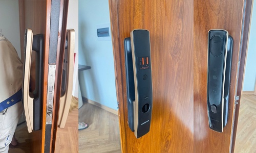 Hình ảnh lắp đặt lên cửa 2