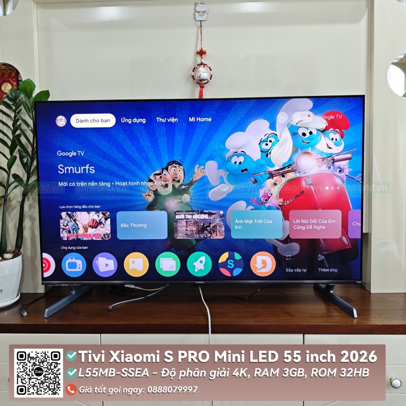 Tivi Xiaomi S PRO Mini LED 55 inch 2026 - Bản Quốc Tế Phân Phối Chính Hãng DGW (L55MB-SSEA)