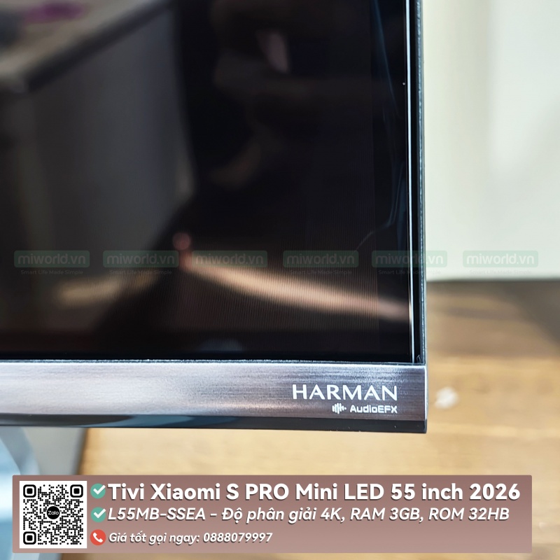 Tivi Xiaomi S PRO Mini LED 55 inch 2026 - Bản Quốc Tế Phân Phối Chính Hãng DGW (L55MB-SSEA)