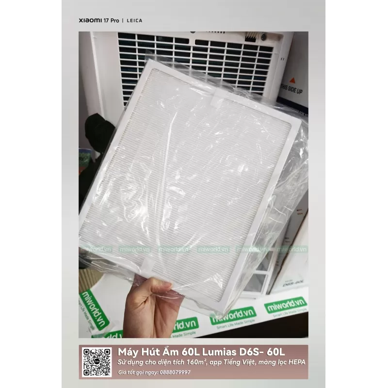 Máy Hút Ẩm 60L Lumias D6S- 60L - 160m²