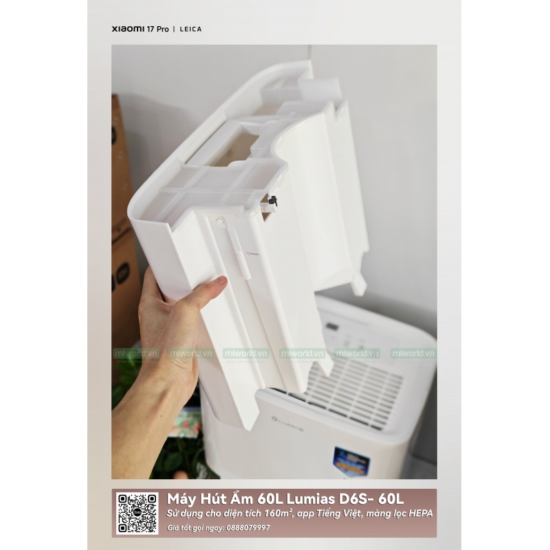 Máy Hút Ẩm 60L Lumias D6S- 60L - 160m²