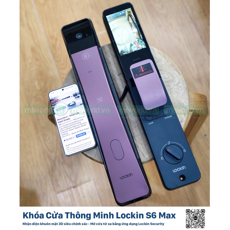 Khóa Cửa Thông Minh Lockin S6 Max – Hàng Phân Phối Chính Hãng