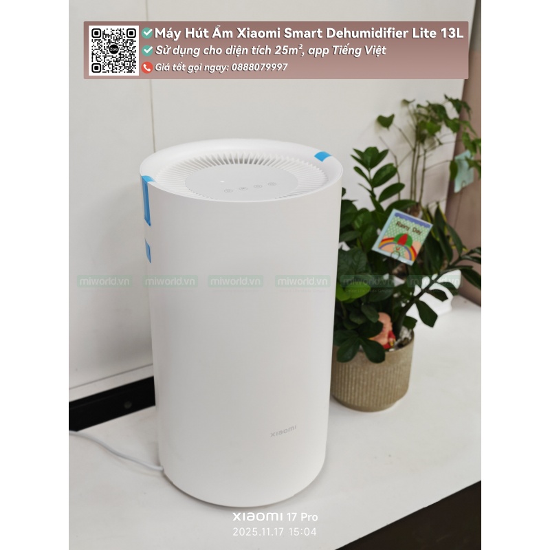 Máy Hút Ẩm Thông Minh Xiaomi Smart Dehumidifier Lite 13L Bản Quốc Tế - Hàng Chính Hãng DGW