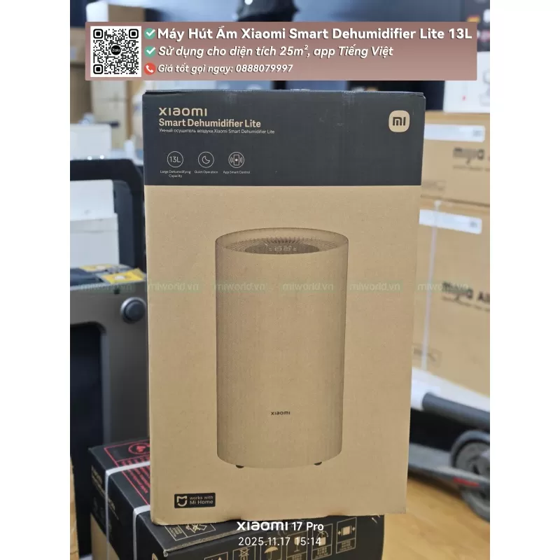 Máy Hút Ẩm Thông Minh Xiaomi Smart Dehumidifier Lite 13L Bản Quốc Tế - Hàng Chính Hãng DGW
