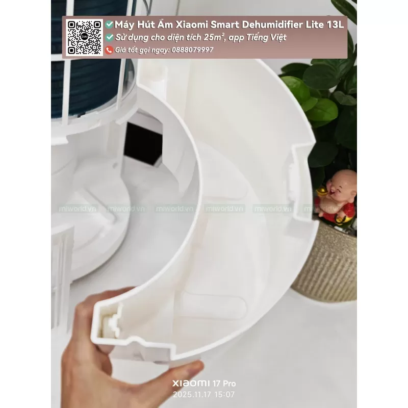 Máy Hút Ẩm Thông Minh Xiaomi Smart Dehumidifier Lite 13L Bản Quốc Tế - Hàng Chính Hãng DGW