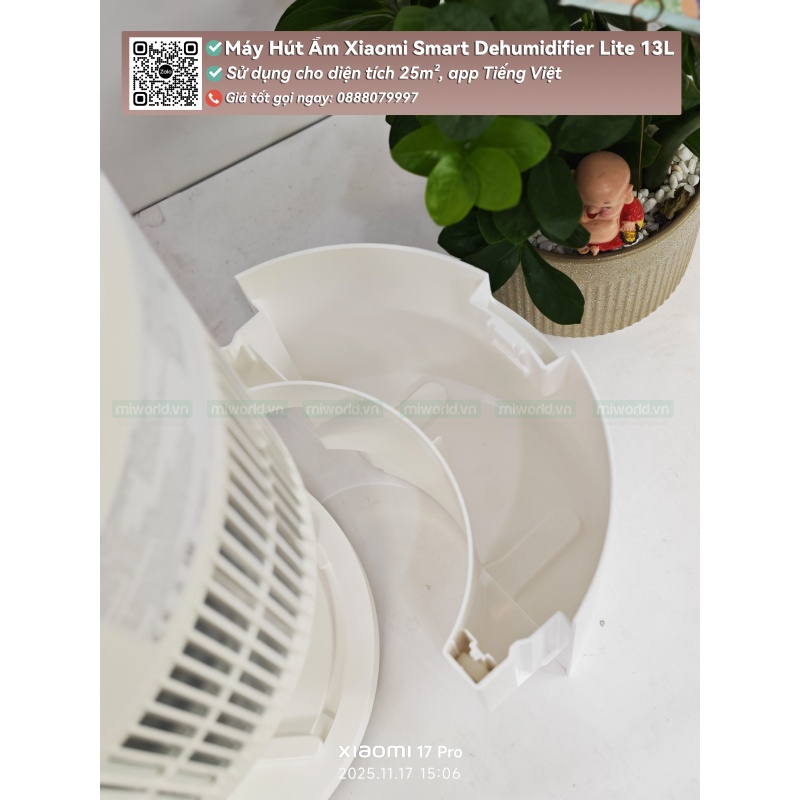 Máy Hút Ẩm Thông Minh Xiaomi Smart Dehumidifier Lite 13L Bản Quốc Tế - Hàng Chính Hãng DGW