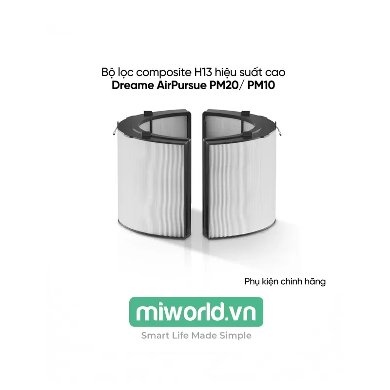 Phụ kiện thay thế dành cho Dreame lọc Composite H13 hiệu suất cao cho Máy lọc không khí Dreame PM10/PM20