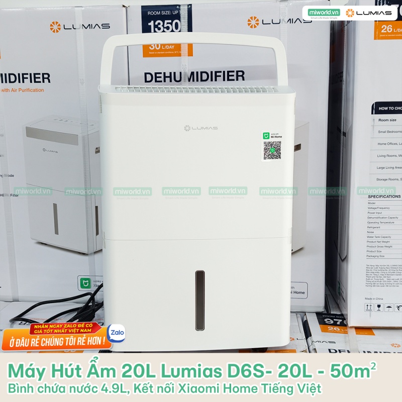 Máy Hút Ẩm 20L Lumias D6S- 20L - 50m²