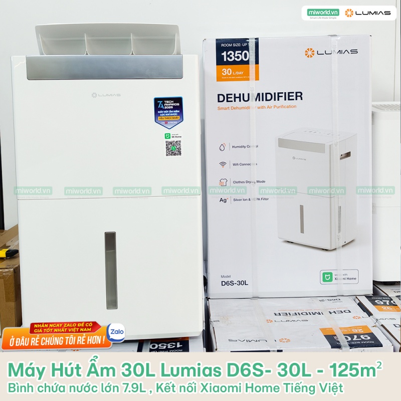 Máy Hút Ẩm 30L Lumias D6S- 30L - 125m²